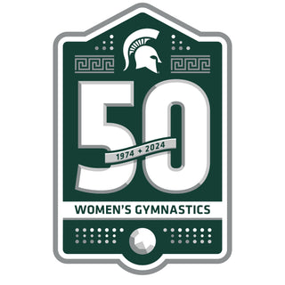 MSU Women's Gymnastics 50th Anniversary Womens Long Sleeve - White