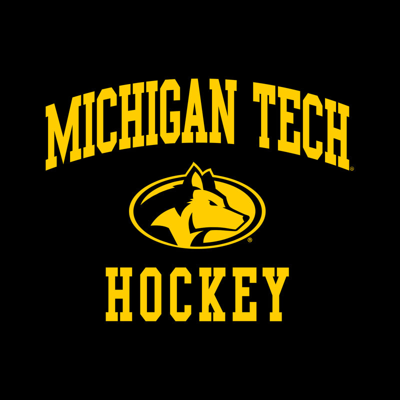 Michigan Tech Arch Logo Hockey Long Sleeve - Black