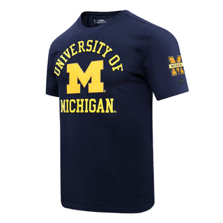 Pro Standard Michigan Classic Stacked Logo Tee - Navy