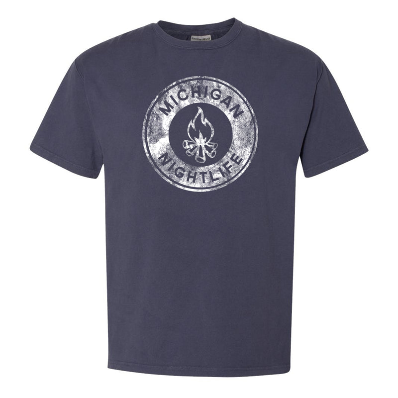 Michigan Nightlife Comfortwash T-Shirt - Anchor Slate