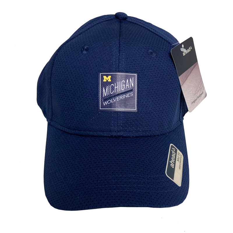 Michigan Performance Mesh Velcro Closure Hat w/AeroFlex Patch - Navy