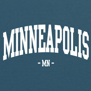 Minneapolis Mega Arch Sponge Fleece Hoodie - Heather Deep Teal