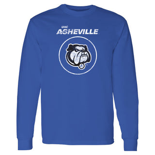 UNC Asheville Bulldogs Distressed Circle Logo Long Sleeve - Royal