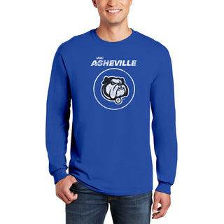 UNC Asheville Bulldogs Distressed Circle Logo Long Sleeve - Royal