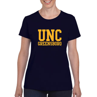 UNC Greensboro Spartans Basic Block Women's T-Shirt - Navy