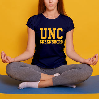 UNC Greensboro Spartans Basic Block Women's T-Shirt - Navy