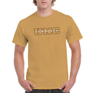 UNC Pembroke Braves Basic Block T Shirt - Old Gold