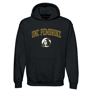 UNC Pembroke Braves Arch Logo Hoodie - Black