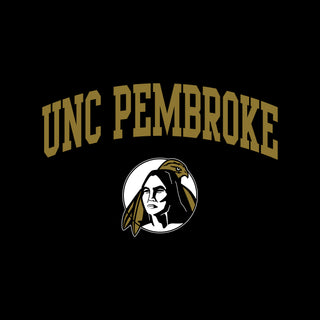 UNC Pembroke Braves Arch Logo Youth T Shirt - Black