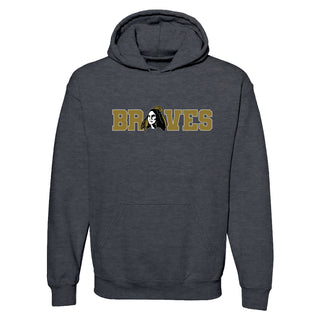 UNC Pembroke Braves Wordmark Hoodie - Dark Heather