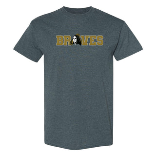 UNC Pembroke Braves Wordmark T Shirt - Dark Heather