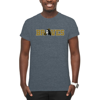 UNC Pembroke Braves Wordmark T Shirt - Dark Heather