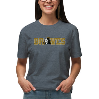 UNC Pembroke Braves Wordmark T Shirt - Dark Heather