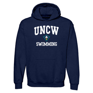 UNC Wilmington Seahawks Arch Logo Swimming Hoodie - Navy