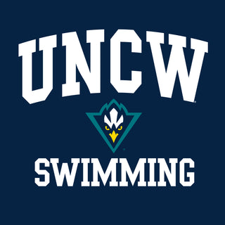 UNC Wilmington Seahawks Arch Logo Swimming Hoodie - Navy