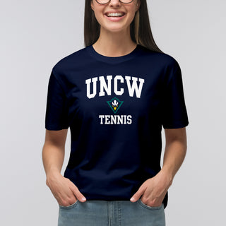 UNC Wilmington Seahawks Arch Logo Tennis T-Shirt - Navy
