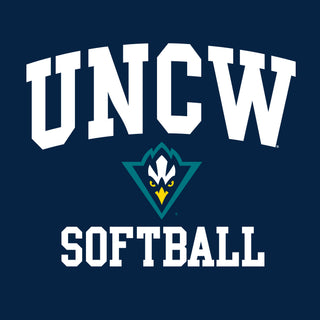 UNC Wilmington Seahawks Arch Logo Softball Hoodie - Navy