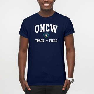 UNC Wilmington Seahawks Arch Logo Track & Field T-Shirt - Navy
