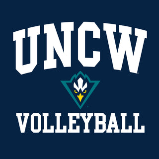 UNC Wilmington Seahawks Arch Logo Volleyball T-Shirt - Navy