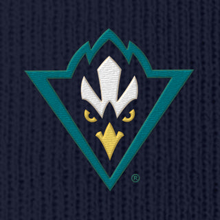 Wilmington Seahawks Primary Logo Pom-Pom Cuffed Beanie - One Size - Dark Heather Grey/Navy