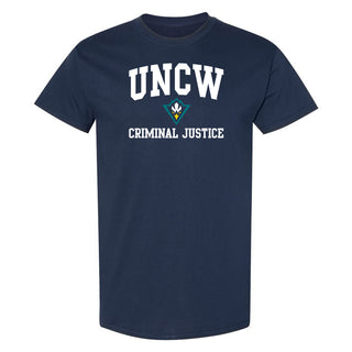 Wilmington Seahawks Arch Logo Criminal Justice T-Shirt - Navy