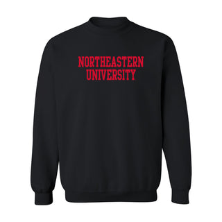 Northeastern University Basic Block Crewneck - Black