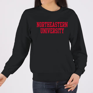 Northeastern University Basic Block Crewneck - Black