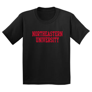 Northeastern University Basic Block Youth T-Shirt - Black