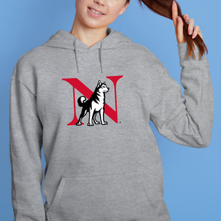 Northeastern University Primary Logo Hoodie - Sport Grey