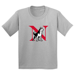Northeastern University Primary Logo Youth T-Shirt - Sport Grey