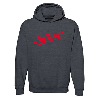 Northeastern University Script Logo Hoodie - Dark Heather