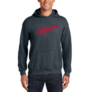 Northeastern University Script Logo Hoodie - Dark Heather
