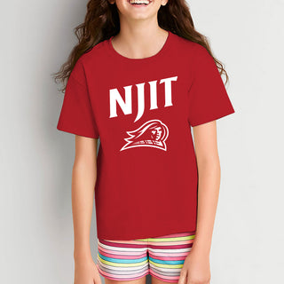 New Jersey Institute of Technology Arch Logo Short Sleeve Youth T Shirt - Red