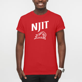 New Jersey Institute of Technology Arch Logo Short Sleeve T Shirt - Red
