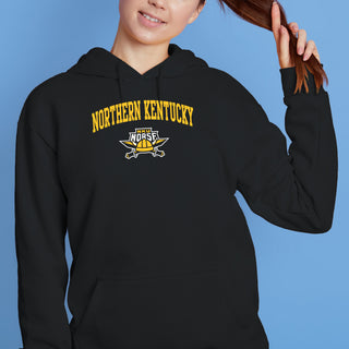 Northern Kentucky University Norse Arch Logo Heavy Blend Hoodie - Black