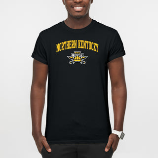 Northern Kentucky University Norse Arch Logo Short Sleeve T Shirt - Black