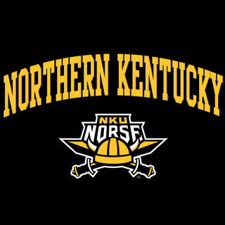 Northern Kentucky University Norse Arch Logo Women's Short Sleeve T Shirt - Black