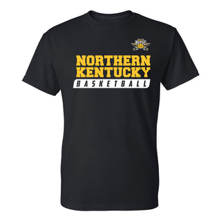 Northern Kentucky University Norse Basketball Slant Short Sleeve T Shirt - Black