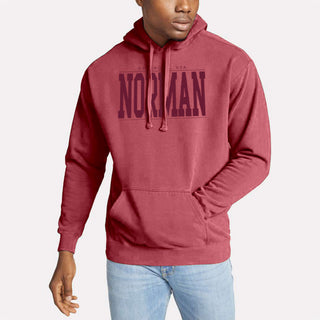 Norman Monotone Bold CC Hoodie - Crimson