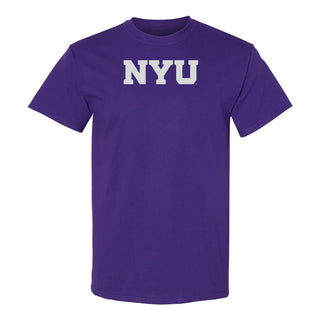 New York University Violets Basic Block T-Shirt - Purple
