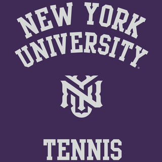 New York University Violets Arch Logo Tennis T-Shirt - Purple