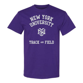 New York University Violets Arch Logo Track & Field T-Shirt - Purple