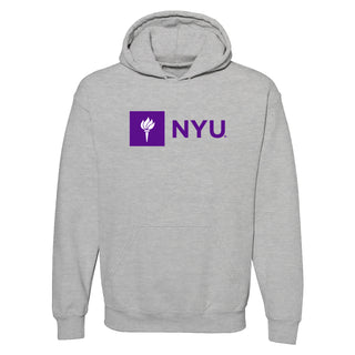 New York University Institutional Logo Hoodie - Sport Grey