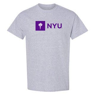 New York University Institutional Logo T-Shirt - Sport Grey