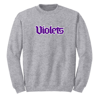 NYU Violets Wordmark Crewneck - Sport Grey