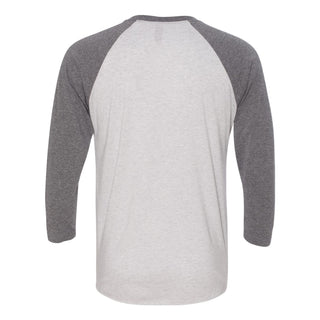 Furman University FU Distressed Raglan - Htr White / Premium Htr