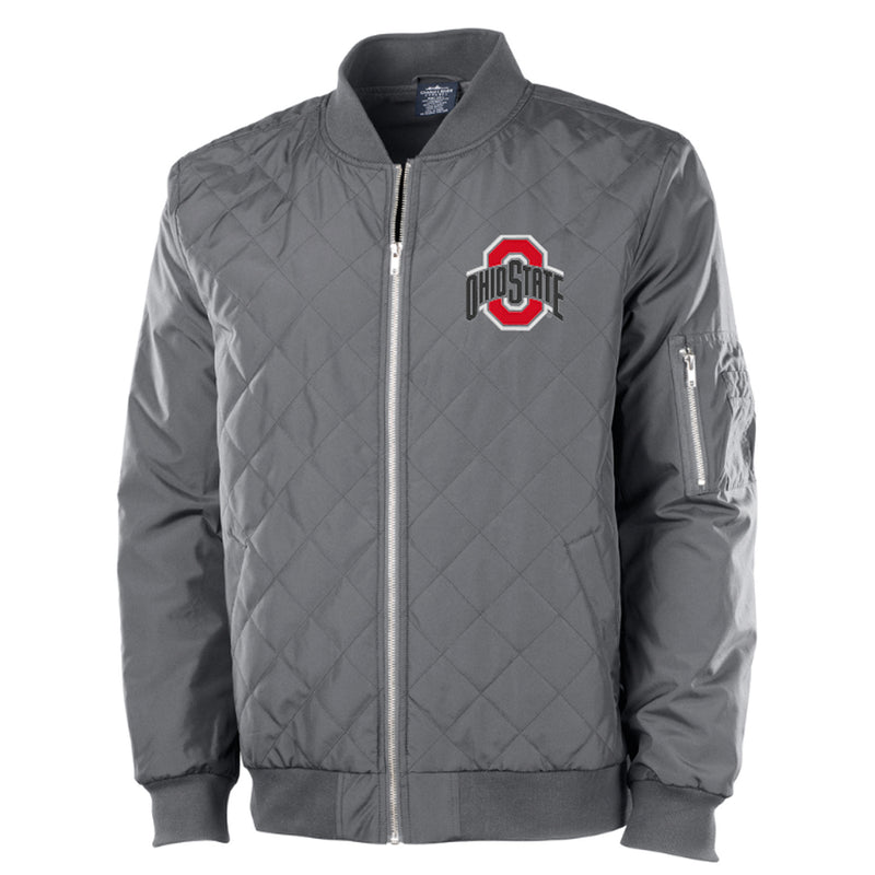 Ohio State Quilted Jacket - Grey