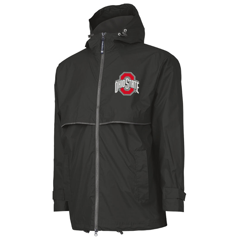 Ohio State Men's New England Rain Jacket - Black
