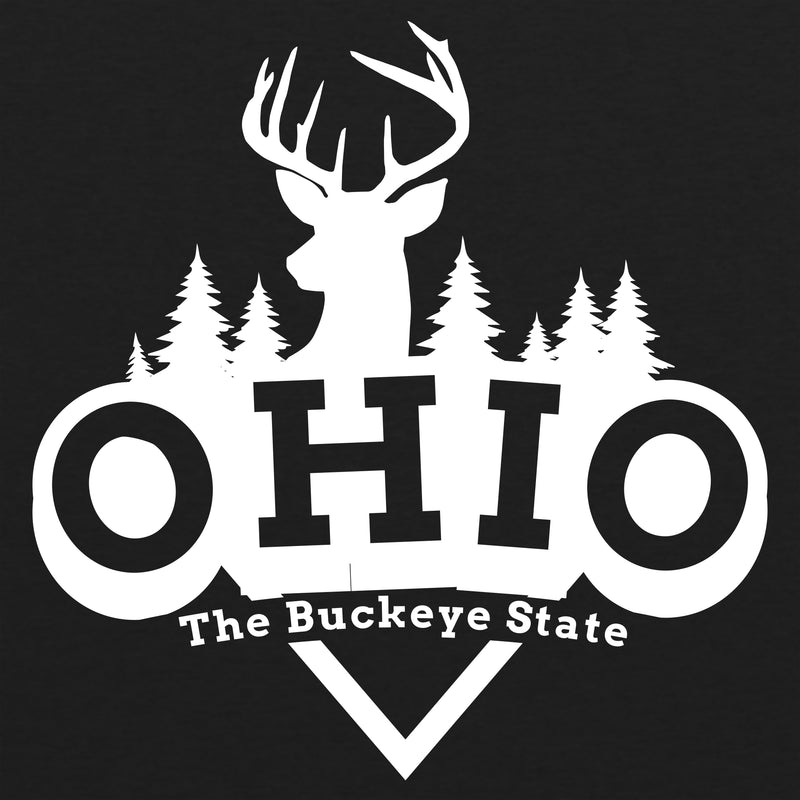 Ohio Deer Arch Youth Triblend T-Shirt - Vintage Black