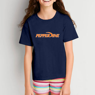 Pepperdine University Waves Basic Block Youth T-Shirt - Navy